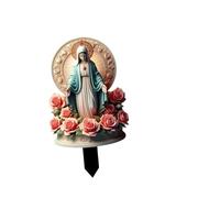 dijiusidy Estaca de jardín de la Virgen María Católica. Hermosa acrílica Decorativa para césped. Obra Arte la Virgen María. Sirve decoración y símbolo fe. Cuenta con estacas