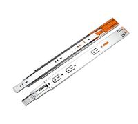 dijiusidy Guías para cajones con rodamientos de Bolas Dobles, riel de Acero para armarios Oficina y guardarropas, rieles Acero Resistentes con amortiguadores metálicos, inoxidable-40cm