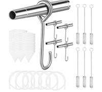 dijiusidy Kit para extraer jarabe de arce con grifos y ganchos de acero inoxidable. Incluye todo lo necesario para extraer jarabe arce: filtros papel, grifos, ganchos y cepillos limpieza.