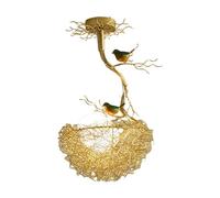 dijiusidy Lámpara de araña de nido tejido iluminada para sala estar con textura exquisita y tendencias modernas. Lámpara araña bola cristal con forma huevo, luz blanca