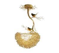 dijiusidy Lámpara de araña de nido tejido iluminada para sala estar con textura exquisita y tendencias modernas. Lámpara araña bola cristal con forma huevo, Luz de 3 colores