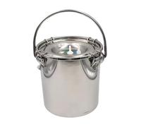 dijiusidy Ordeñadora eléctrica portátil, cubo de leche, kit de ordeñadora, cubo acero inoxidable, fácil limpiar, eficiente, profesional, contenedor leche oveja, Plata, 5 litros