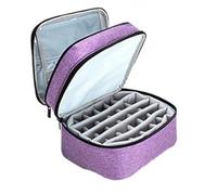 dijiusidy Organizador de Esmalte de uñas portátil Grande para Botella de Aceite Esencial cosmético hogar púrpura