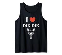 Dik-Diks Animales Divertido Minimalista i Love Dik-Dik Camiseta sin Mangas