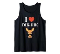 Dik-Diks Animales Divertido Minimalista i Love Dik-Dik Camiseta sin Mangas