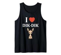 Dik-Diks Animales Divertido Minimalista i Love Dik-Dik Camiseta sin Mangas