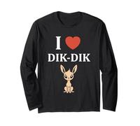 Dik-Diks Animales Divertido Minimalista i Love Dik-Dik Manga Larga