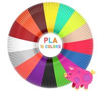 DIKA3D Filamento PLA para bolígrafo 3D, 16 colores de 9.84 pies cada uno, filamento PLA para bolígrafo 3D, total de 166 pies, filamento PLA para bolígrafo SCRIB3D MYNT3D, no apto para 3Doodler