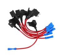 DIKACA 10 Piezas Caja Portafusibles Micro con Cable de Cobre Alta Conductividad y Protección Precisa de Soporte para Coches Barcos y Motos