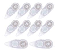 DIKACA 10 piezas Cinta Correctora Adhesiva Blanca Cinta Correctora de Doble Cara Transparente para Oficina Escuela y Estudiantes Aplicación Limpia y Resistente Corrección Instantánea Sin