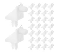 DIKACA 100 Soportes para Estantes de Armarios de Cocina Forma de L Clavijas de Plástico Resistentes Tornillos para Fijar Estantes Accesorios para Muebles y Librerías Montaje Sencillo