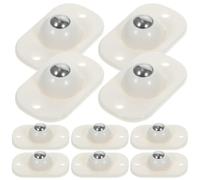 DIKACA 16 Ruedas Adhesivas Giratorias de 360° para Muebles y Electrodomésticos Mini Ruedas de Nylon Blancas Bolas de Acero Inoxidable Juego de 16 Piezas para Mover Muebles Pequeños y