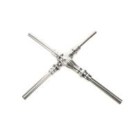 DIKACA 2 Balaustres Metálicos para Columna Romana 60 X 6 CM Acero Inoxidable 304 Natural Piezas de Repuesto para Barandillas y Pasamanos de Escaleras Interiores y Exteriores Reemplazo