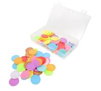 DIKACA 2 Cajas Cajas Contadores Matemáticos de Plástico Opaco con Caja de Almacenamiento Fichas de Colores para Aprendizaje Matemáticas Infantil y Primaria