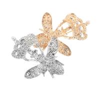 DIKACA 2 Piezas Broche con Elegante Aleación de Zinc Resistente con Acabado Pedrería Accesorio Multifuncional para Ropa Mochila y Camisa Mujer