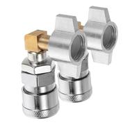 DIKACA 2 Piezas de Válvula de Extracción de Aire para Tanque de Aire Acoplador Rápido Metálico en Codo Integrado Accesorios para Herramienta Industrial para Limpieza y Mantenimiento