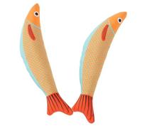 DIKACA 2 Piezas Juguetes para Gatos de Peluche Forma de Pez con Catnip Recargable Resistente para Masticar Interactivo para Gatitos y Gatos Adultos Divertido y Realista Accesorios para