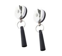 DIKACA 2 Piezas Llavero Antirrobo con Cable de Funda de Silicona para Bolígrafo Hebilla Elástica Resistente y Colgante