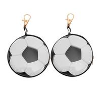 DIKACA 2 Piezas Monedero de Hojalata con Diseño de Balón de Pequeño Bolso para Monedas y Llaves Almacenamiento Compacto y Duradero Creativo