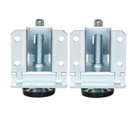 DIKACA 2 Piezas Pies de Mesa Ajustables Patas de sofá niveladores de gabinete Patas de Soporte para Muebles Pierna para Muebles Silver