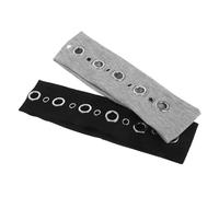 DIKACA 2 Piezas Punk Rock Headband Hollow Out Eyelets Elastic Fabric Bands Lightweight Breathable Vintage Style For Music Festivals And Casual Wear
