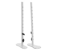 DIKACA 2 Piezas Soporte de Base Ajustable para Tablero Perforado, Patas Metálicas Resistentes para Escritorio, Organizador de Espacio de Trabajo Compatible Tableros Perforados, Adecuado