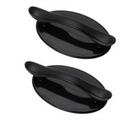 DIKACA 2 piezas Tirador Adhesivo para Puertas y Muebles sin Taladro Manija Segura para Armarios y Accesorio Duradero de Plástico Negro