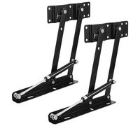 DIKACA 2 soportes hidráulicos plegables para mesa de centro 235mm altura 130N, bisagra metálica con resorte para soporte y elevación, herrajes para mesa de té ajustables y multifuncionales