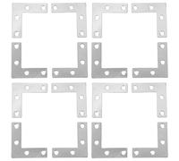 DIKACA 20 Juegos Soportes de Esquina en Forma de L 50x50 Mm de Metal con Tornillos, 20 Juegos para Refuerzo de Muebles, Conectores para Estantes, Armarios y Escritorios, Herrajes