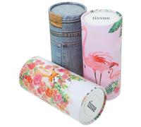DIKACA 3 Pañuelos Faciales Desechables para Coche, Prácticos y Redondos de Papel, Ideales para Portavasos de Automóvil Tacto Fresco y Multifuncionales Estilo Aleatorio