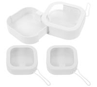 DIKACA 3 Piezas Organizador Apilable para Accesorios de Cabello y Cosméticos Caja Transparente con Apertura Rápida Tipo Pulsador Estuche Portátil para Horquillas Joyería y Viaje