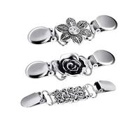 DIKACA 3piezas Pinzas para Suéter de Bufanda Hebillas Decorativas Vintage para Cárdigan Clips de Chal para Suéter