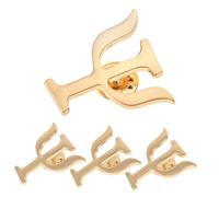 DIKACA 4 piezas Broches Psicología Diseño Retro Aleación Elegante para Hombres y Mujeres Pins Letras para Trajes Bolsos y Abrigos Accesorio Festivo y Significativo