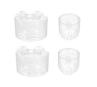 DIKACA 4 Piezas Cuencos de Alimentación Acrílicos para Acuario Resistentes y Fáciles de Limpiar Comederos para Peces y Camarones Accesorios para Tanques de Peces