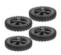 DIKACA 4 Piezas Kit de 4 Ruedas de Goma Antideslizantes de 6,4 Pulgadas para Compresor de Aire, con Orificio de 1,2 CM, Absorción de Impactos y Alta Durabilidad para Movilidad y Repuesto