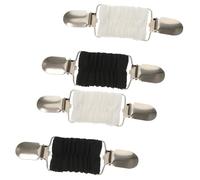 DIKACA 4 Piezas Pins Vintage para Chal y Suéter Clips Ajustables de Cintura Elásticos para Mujer Diseño Retro Negro y Broches para Ropa Versátiles y Duraderos