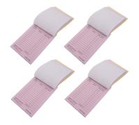 DIKACA 4 Piezas Talonario de Recibos de Pedidos en Papel Blanco 50 Páginas para Organización en Pequeñas Empresas y Oficinas Móviles