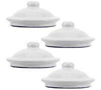 DIKACA 4 Tapas Redondas Esmaltadas Reutilizables para Teteras y Tazas, Accesorios Aplicables para Cocina y Hogar, Juego de 4 Piezas