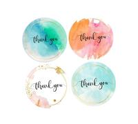 DIKACA 500 Pegatinas Adhesivas Redondas para Sellar y Agradecimiento Etiquetas para Recuerdos de Fiesta Autoadhesivas para Bolsas de Dulces y Decoración de Eventos