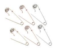 DIKACA 6 Imperdibles Decorativos para Ropa Mujer Broches Cintura Gemas de Imitación Accesorios para Vestidos 6 Piezas y K Fijación Segura y Versátil para Moda