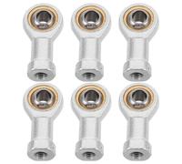 DIKACA 6 Piezas Cojinete de Junta Radial para Extremos de Varilla Ojo de Pez Rosca Interna M8x1.25 Acero Cromado Resistente a Altas, Adecuado para Maquinaria Industrial Pesada