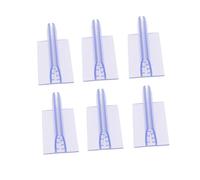 DIKACA 6 piezas Soporte para Carteles y Números de Mesa con Dientes Antirrayaduras Base para Separadores y Protectores Supermercados de Multifuncional para Exhibición Tiendas y