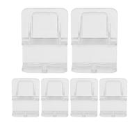 DIKACA 6 Soportes para Tapa de Pecera Transparentes Tornillos, Clips de Fijación para Tapas de 0 a 2 Cm de Grosor, Abrazaderas Antioxidantes para Acuarios sin Marco, Accesorios