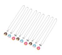 DIKACA 9 piezas Collares Decorativos de Amistad con Colgante de Dona para entre Mejores Amigas Accesorio Simbólico de Amistad