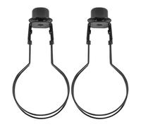 DIKACA Adaptador de Pantalla de Lámpara con Clip de Resorte Hierro Forjado Negro Soporte para Bombilla para Accesorios de Iluminación DIY Compatible con Lámparas de Mesa y Escritorio