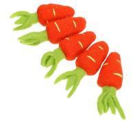 DIKACA Adornos de Zanahoria de Fieltro 5 Pcs para Accesorios y Sombreros, Pines Decorativos Forma de Zanahoria para Exhibir Personalidad y Estilo