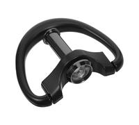 DIKACA Aldaba de Puerta Exterior en Metal con Ojo de Gato Integrado, Tirador de Anillo Redondo Vintage en Acabado Negro Mate para Entrada Principal, Accesorio Funcional y Decorativo