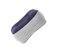 DIKACA Almohada Inflable Reposapiés de Viaje con Fieltro Soporte Ergonómico para Piernas Avión Tren y Oficina Color Gris Azul Sin Herramienta de Inflado