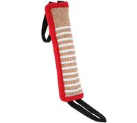 DIKACA Almohada Mordedora Interactiva para Perros Juguete Resistente de Yute Entrenamiento y Vínculo Familiar Adecuado para Perros Grandes Rojo