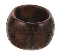 DIKACA Anillo de Madera con Diseño de Budismo Estilo Retro y Único Anillo Artesanal para Dedo Pulgar Hombre y Mujer Elegante para Fiestas y Uso Diario